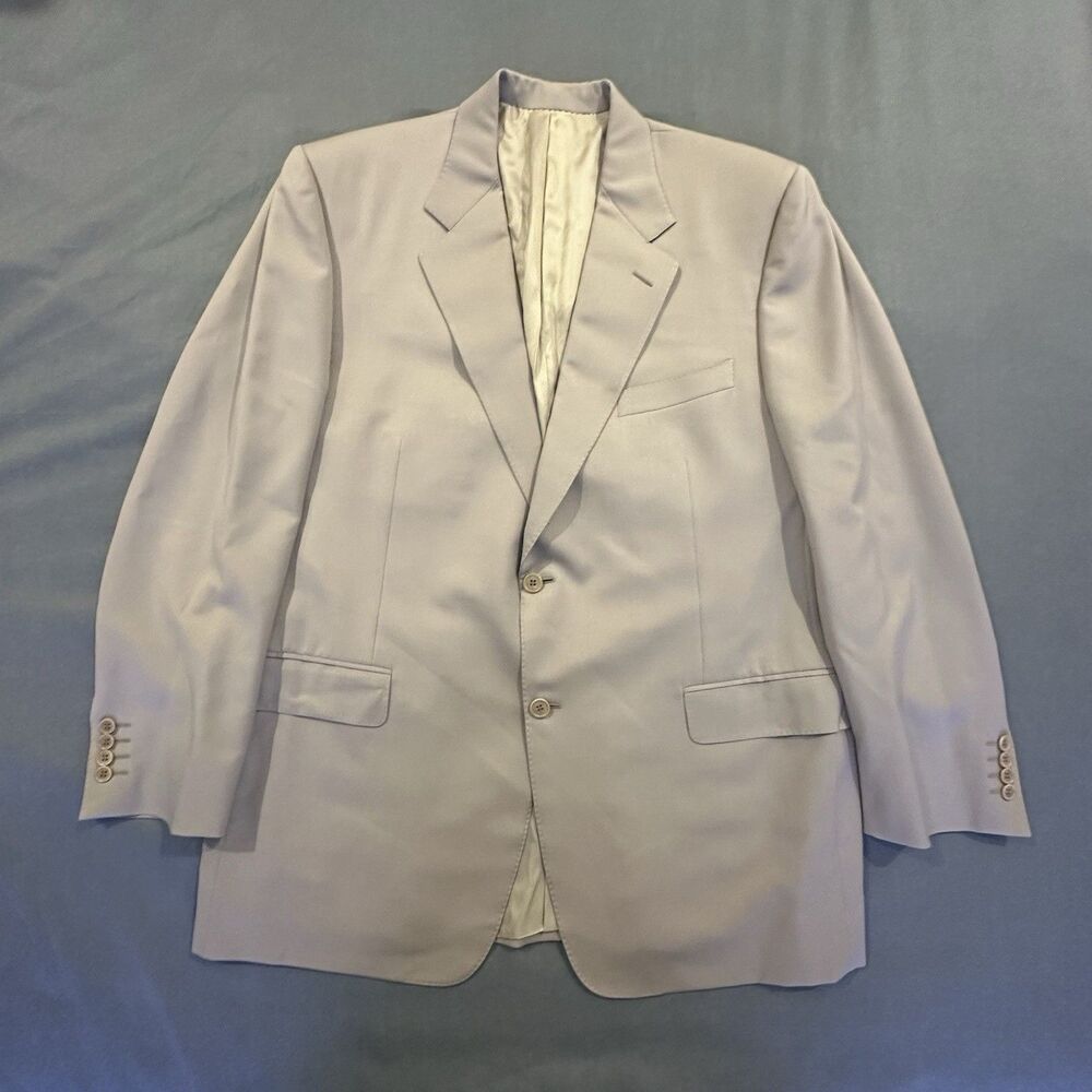Vintage Canali Saks Fifth Ave Blazer Mens 48 Pure Virgin Wool Made in Italy
